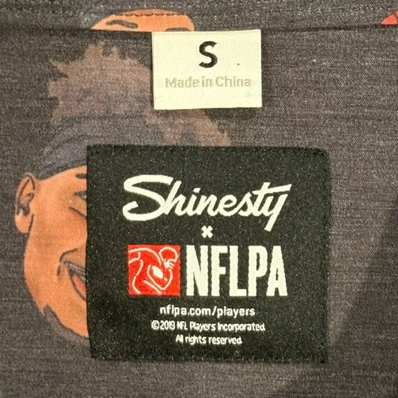 Shinesty x NFLPA Patrick Mahomes Hawaiian Shirt Mens Small Kansas City Chiefs - Picture 5 of 6